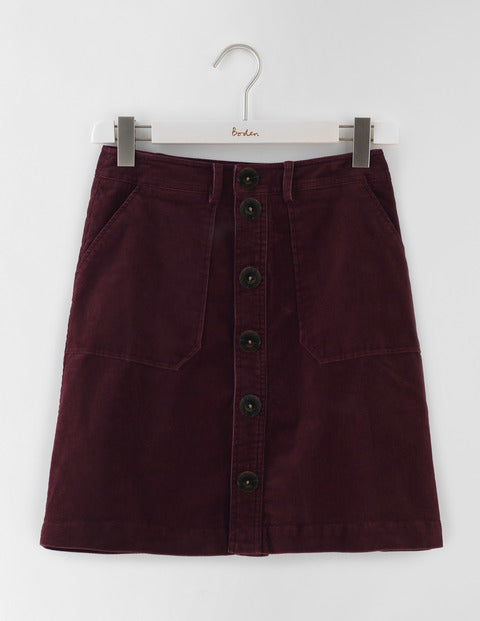 Button Through Mini Skirt