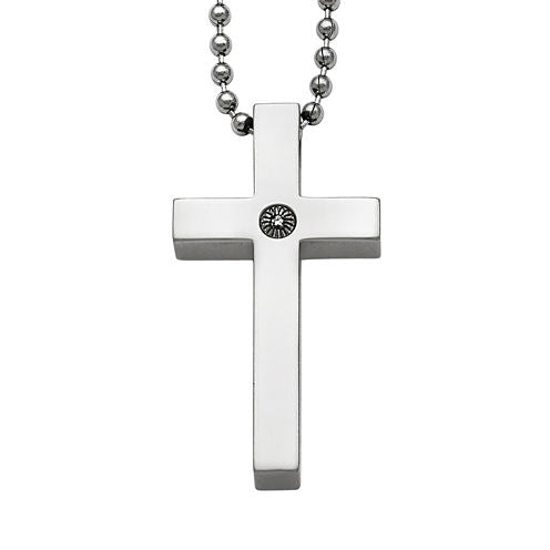 Mens Titanium Cross Pendant