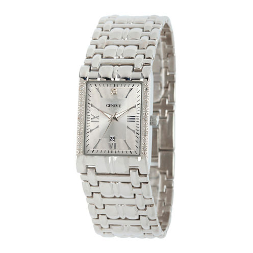 Mens Silver Tone Bracelet Watch-508871