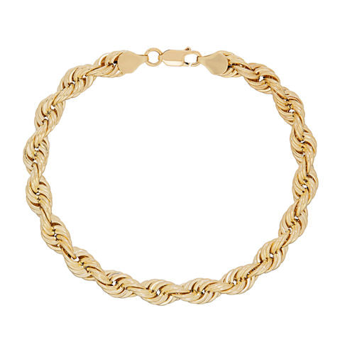 Mens 9 Inch 10K Gold Chain Bracelet