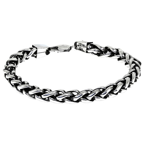 Mens 9 1/2 Inch Stainless Steel Chain Bracelet