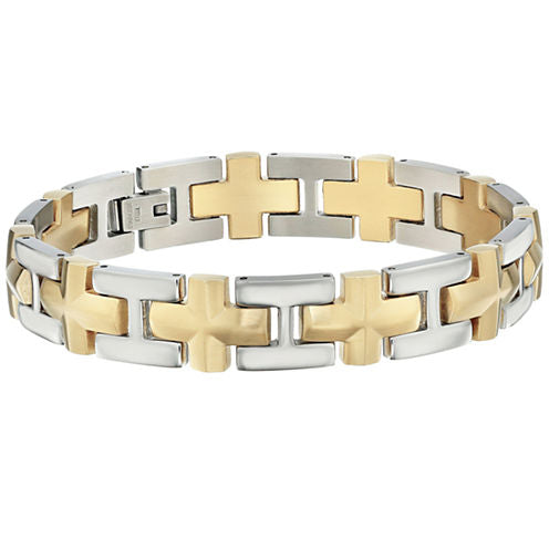 Mens 8.5 Inch Stainless Steel Link Bracelet