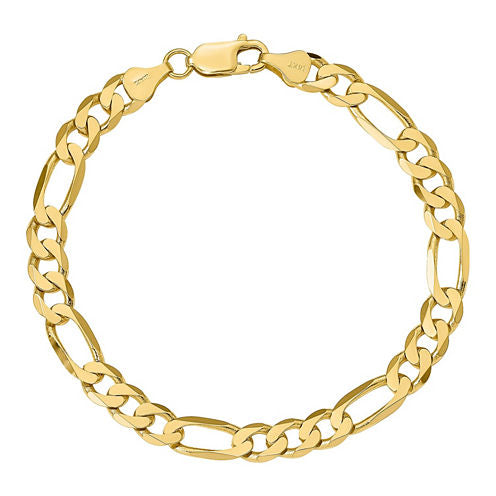 Mens 8 Inch 14K Gold Chain Bracelet