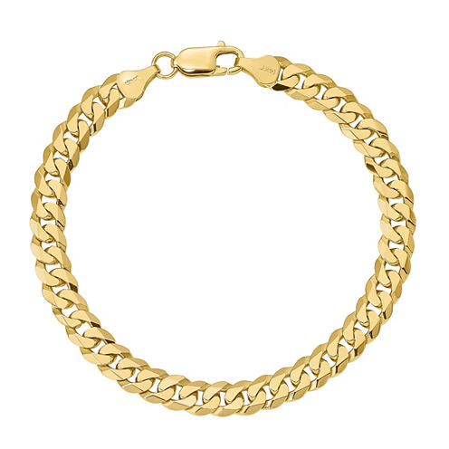 Mens 8 Inch 10K Gold Chain Bracelet