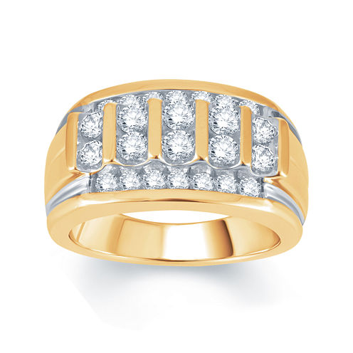 Mens 1½ CT. T.W. Diamond 10K Yellow Gold Ring