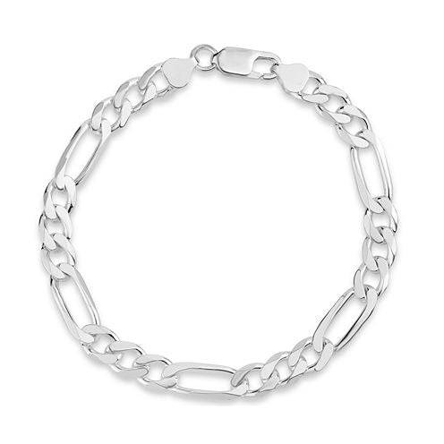 Made In Italy Unisex 9 Inch Sterling Silver Chain Bracelet