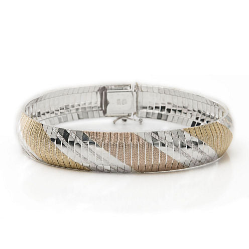 Made in Italy Tri-Tone Flex Bracelet