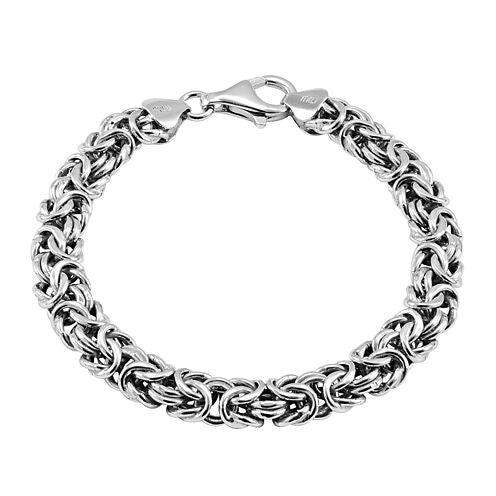 Made in Italy Sterling Silver Byzantine Bracelet