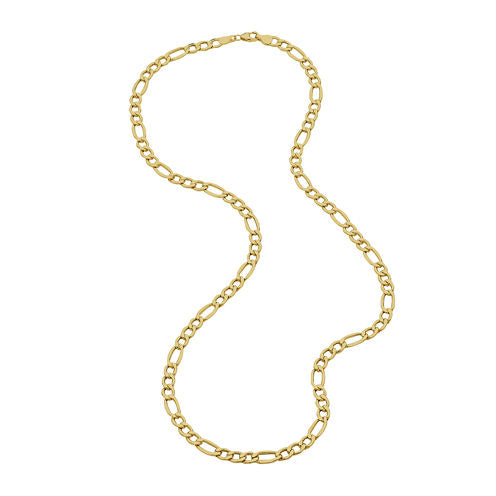 Made in Italy 14K Yellow Gold 22" Hollow Figaro Chain Necklace