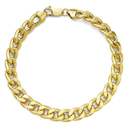 Made in Italy 10K Yellow Gold Curb Chain Bracelet