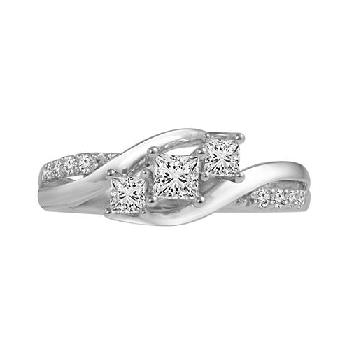 Love Lives Forever™ 1/2 CT. T.W. Diamond 10K White Gold Engagement Ring