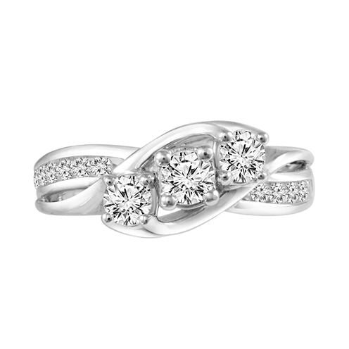 Love Lives Forever™ 1 CT. T.W. Diamond 10K White Gold Engagement Ring