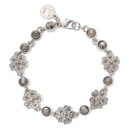 Liz Claiborne® Marcasite Flower Boxed Bracelet