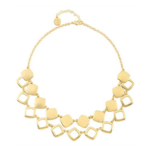 Liz Claiborne® Gold-Tone 2-Row Drama Necklace