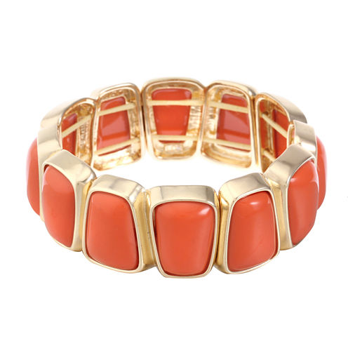 Liz Claiborne Womens Orange Stretch Bracelet