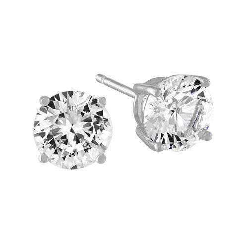 Limited Time Special! Lab Created White Sapphire Stud Earrings in Sterling Silver