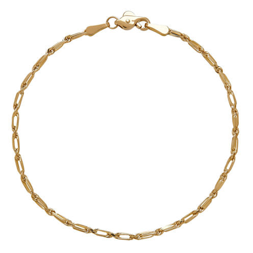 LIMITED QUANTITIES! 14K Yellow Gold Polished Solid Baguette 1.85mm Rope Bracelet