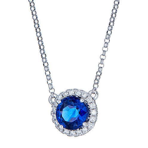 LIMITED QUANTITIES! 1/7 CT. T.W. Blue Tanzanite 14K Gold Pendant Necklace