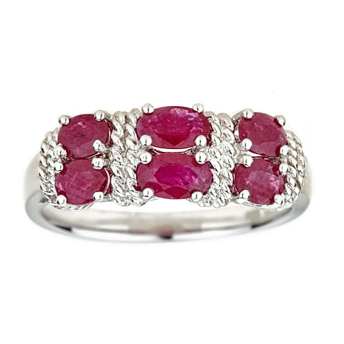 LIMITED QUANTITIES Lead Glass-Filled Ruby Sterling Silver Ring