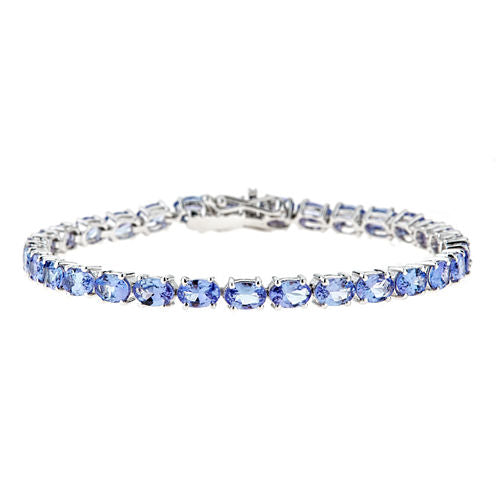 LIMITED QUANTITIES Genuine Emerald-Cut Tanzanite Sterling Silver Bracelet