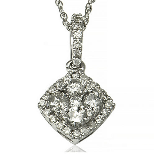 LIMITED QUANTITIES 1/3 CT. T.W. Diamond 14K White Gold Pendant Necklace