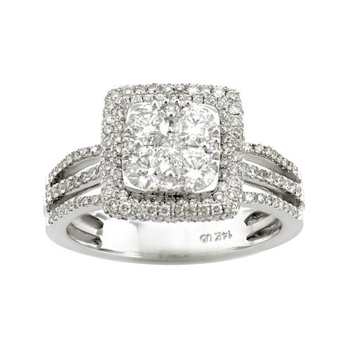 LIMITED QUANTITIES 1 1/2 CT. T.W. Diamond 14K White Gold Bridal Ring