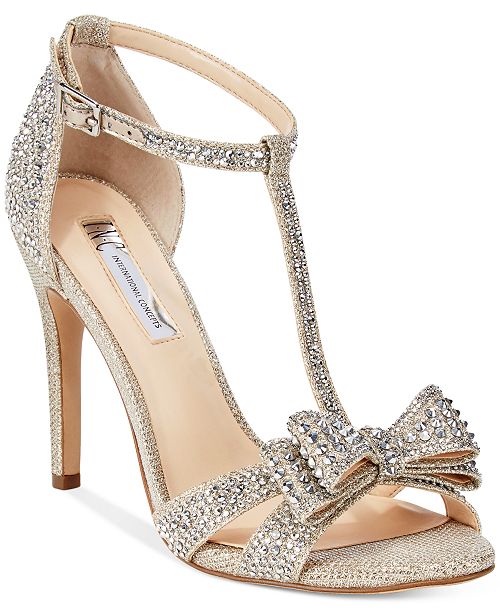 I.N.C. Women's Reesie Rhinestone Bow Evening Sandals, Created for Macy's