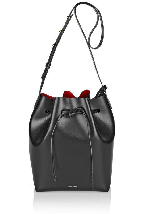 Leather bucket bag