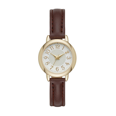 Womens Brown Strap Watch-Fmdjo110