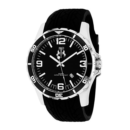 Jivago Ultimate Mens Black Silicone Strap Watch