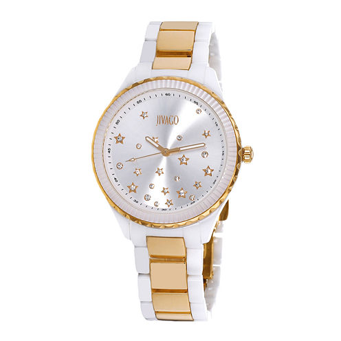 Jivago Sky Womens White Ceramic Bracelet Watch