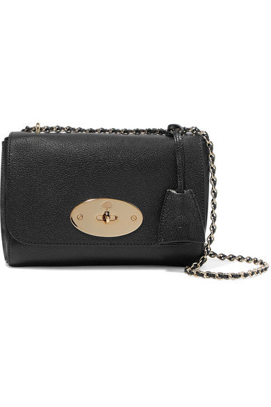 Lily small textured-leather shoulder bag