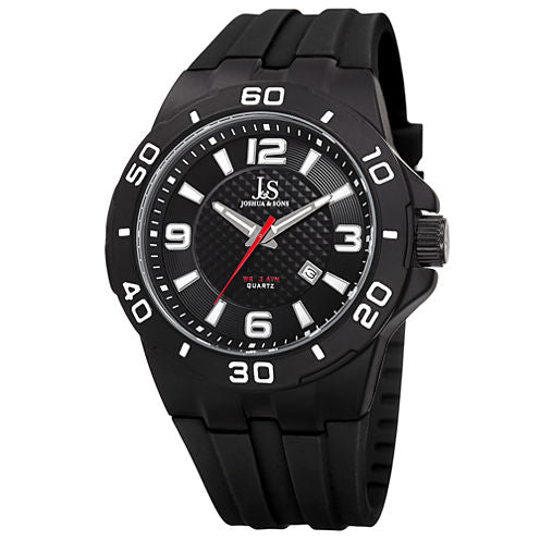 Joshua & Sons Mens Black Strap Watch-J-115bk