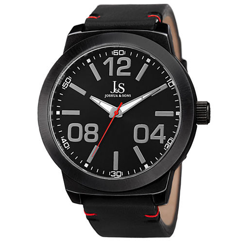 Joshua & Sons Mens Black Strap Watch-J-103bk