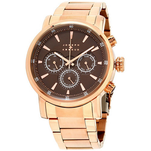 Joseph Abboud Mens Rose Goldtone Watch-Ja3201rg648-605