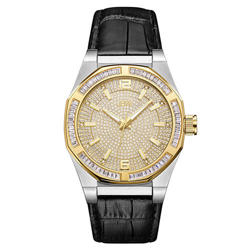 JBW Diamond Mens Black Strap Watch-J6350e