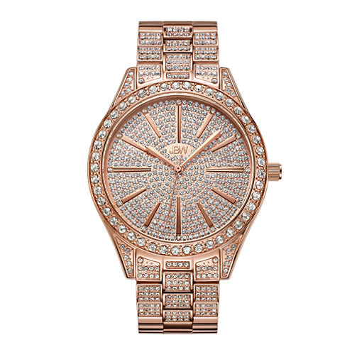 JBW Cristal 18k Rose Gold-Plated Stainless Steel 0.12 C.T.W Diamond Accent Womens Rose Goldtone Bracelet Watch-J6346b