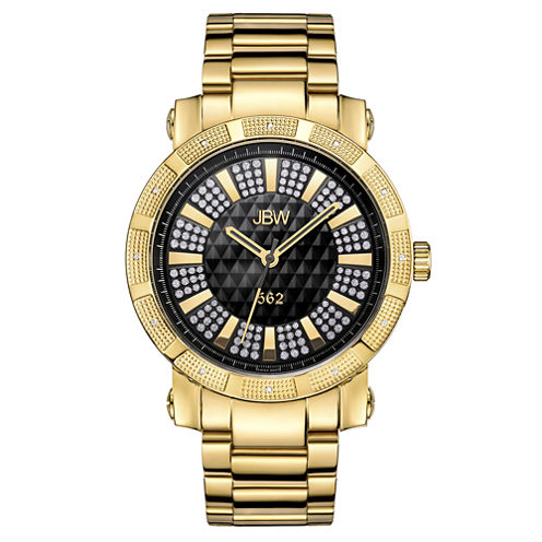 JBW 562 Mens 1/8 CT. T.W. Diamond Gold-Tone Stainless Steel Watch JB-6225-C