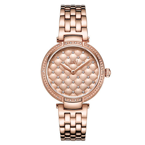 JBW 18 Diamonds At .18ctw Womens Rose Goldtone Bracelet Watch-J6356a