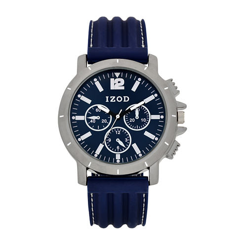 IZOD Mens Blue Strap Watch-Izo9055jc