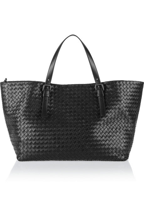 Intrecciato leather tote