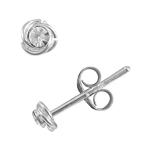 itsy bitsy™ Crystal Sterling Silver Twist Stud Earrings