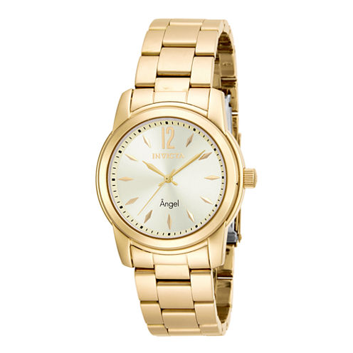 Invicta® Angel Womens Gold-Tone Stainless Steel Watch 17420