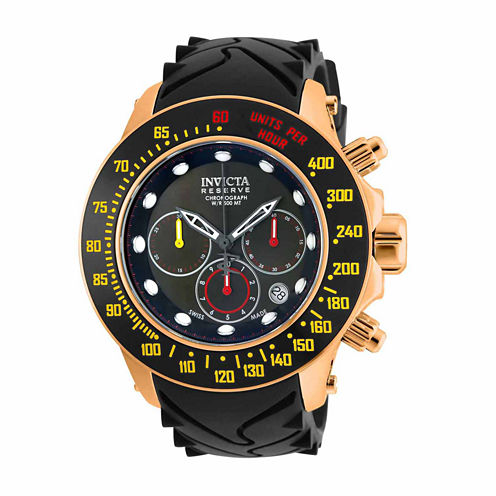 Invicta Mens Black Strap Watch-22142