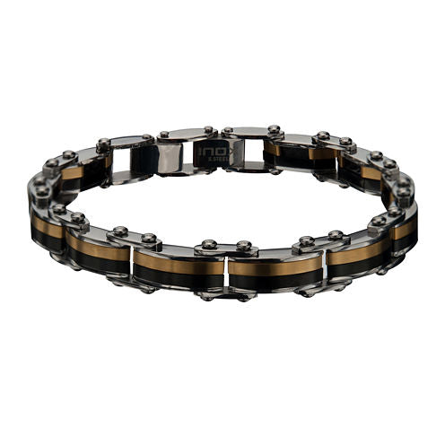 Inox® Mens Two-Tone Stainless Steel Link Bracelet