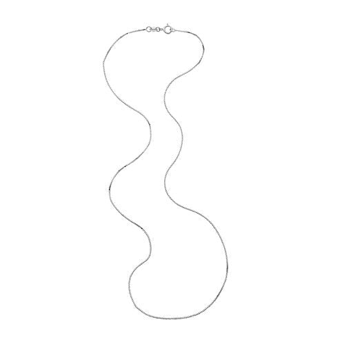 Infinite Gold™ 14K White Gold 24" Box Chain Necklace