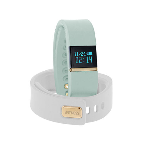 Ifitness Activity Smart Watch with Interchangeable Band - Gold/Mint & White