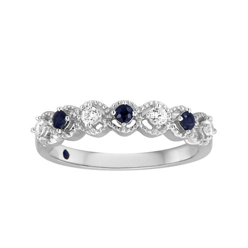 I Said Yes™ 1/6 CT. T.W. Diamond and Sapphire Ring