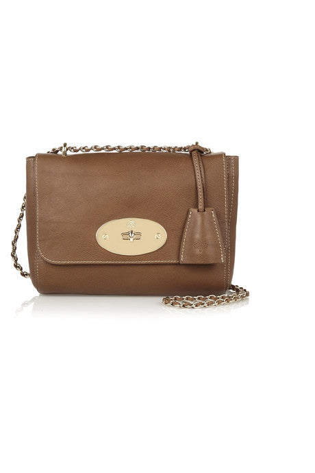 Lily small textured-leather shoulder bag