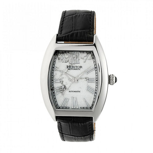 Heritor Baron Mens Black Strap Watch-Herhr6001